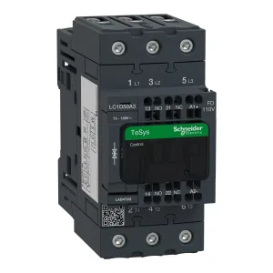 LC1D50A3FD SE Contactors D 3P КОНТАКТОР EVERLINK AC3 440В 50A ПРУЖИННЫЙ ЗАЖИМ, КАТУШКА УПР. 110В DC (ШНАЙДЕР) LC1D50A3FD SE Contactors D 3P КОНТАКТОР EVERLINK AC3 440В 50A ПРУЖИННЫЙ ЗАЖИМ, КАТУШКА УПР. 110В DC (ШНАЙДЕР)