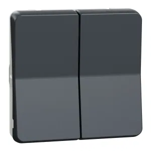 MUR35019 Выключатель двухклавишный проходной Schneider Electric Mureva Styl, на клеммах, механизм, антрацит (ШНАЙДЕР) MUR35019 Выключатель двухклавишный проходной Schneider Electric Mureva Styl, на клеммах, механизм, антрацит (ШНАЙДЕР)