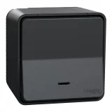 MUR35024 SE MUREVA S, ПЕРЕКЛЮЧАТЕЛЬ с подсветкой, открытой установки, АНТРАЦИТ, IP55