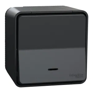 Schneider Electric MUR35028 Mureva S — кнопочный выключатель с подсветкой, антрацит, IP55 (ШНАЙДЕР) Schneider Electric MUR35028 Mureva S — кнопочный выключатель с подсветкой, антрацит, IP55 (ШНАЙДЕР)