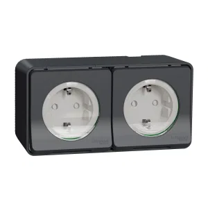 Schneider Electric MUR36029 розетка Mureva S, 2 поста, IP55, 250 В, 16 А (ШНАЙДЕР) Schneider Electric MUR36029 розетка Mureva S, 2 поста, IP55, 250 В, 16 А (ШНАЙДЕР)