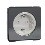 Schneider Electric MUR36134 Розетка Mureva S с заземлением и шторками, IP55, антрацит