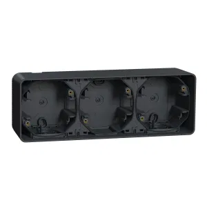 Schneider Electric MUREVA S MUR37713, 3-постовой бокс для накладного монтажа, антрацит, IP55 (ШНАЙДЕР) Schneider Electric MUREVA S MUR37713, 3-постовой бокс для накладного монтажа, антрацит, IP55 (ШНАЙДЕР)
