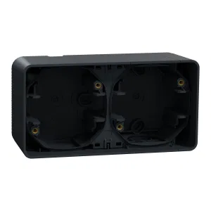 Schneider Electric Mureva Styl MUR37914 бокс для накладного монтажа, 2 поста, антрацит, IP55 (ШНАЙДЕР) Schneider Electric Mureva Styl MUR37914 бокс для накладного монтажа, 2 поста, антрацит, IP55 (ШНАЙДЕР)