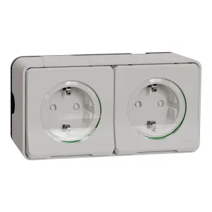 Schneider Electric MUR39035 — блок из двух розеток Mureva Styl, 16 А, 250 В, IP55 (ШНАЙДЕР) Schneider Electric MUR39035 — блок из двух розеток Mureva Styl, 16 А, 250 В, IP55 (ШНАЙДЕР)