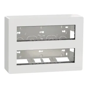 Schneider Electric UNICA SYSTEM+ NU121020 блок открытой установки 2 x 5, антибактериальный (ШНАЙДЕР) Schneider Electric UNICA SYSTEM+ NU121020 блок открытой установки 2 x 5, антибактериальный (ШНАЙДЕР)