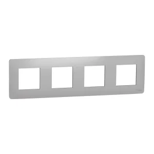 Schneider Electric NU200830 Рамка для розеток на 4 поста, алюминий, Unica Studio (ШНАЙДЕР) Schneider Electric NU200830 Рамка для розеток на 4 поста, алюминий, Unica Studio (ШНАЙДЕР)