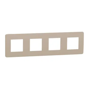 Schneider Electric NU280827 SE Unica Studio рамка на 4 поста, песочный/бежевый (ШНАЙДЕР) Schneider Electric NU280827 SE Unica Studio рамка на 4 поста, песочный/бежевый (ШНАЙДЕР)