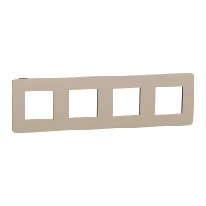 Schneider Electric NU280828 рамка 4-постовая, песочный / антрацит (ШНАЙДЕР) Schneider Electric NU280828 рамка 4-постовая, песочный / антрацит (ШНАЙДЕР)