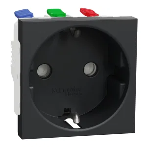 Schneider Electric NU305754 Розетка UNICA NEW Modular с заземлением, со шторками, 16 А, 250 В, антрацит (ШНАЙДЕР) Schneider Electric NU305754 Розетка UNICA NEW Modular с заземлением, со шторками, 16 А, 250 В, антрацит (ШНАЙДЕР)