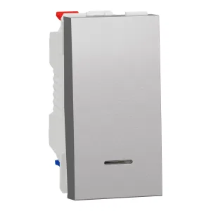 Schneider Electric Unica Modular NU310330S 1-клавишный переключатель с нейтралью, алюминий (ШНАЙДЕР) Schneider Electric Unica Modular NU310330S 1-клавишный переключатель с нейтралью, алюминий (ШНАЙДЕР)