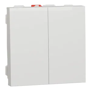 NU321118 Выключатель на 2 модуля двухклавишный Schneider Electric Unica Modular, на клеммах, белый (ШНАЙДЕР) NU321118 Выключатель на 2 модуля двухклавишный Schneider Electric Unica Modular, на клеммах, белый (ШНАЙДЕР)