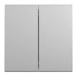 NU321330 Выключатель на 2 модуля двухклавишный проходной Schneider Electric Unica Modular, на клеммах, алюминий