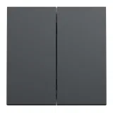 NU321354 Выключатель на 2 модуля двухклавишный проходной Schneider Electric Unica Modular, на клеммах, антрацит