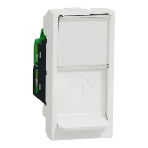 Schneider Electric NU341418 розетка компьютерная RJ45, категория 6, 1 модуль, белый (ШНАЙДЕР) Schneider Electric NU341418 розетка компьютерная RJ45, категория 6, 1 модуль, белый (ШНАЙДЕР)