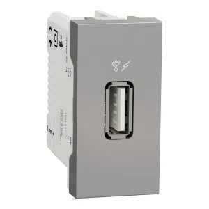 Schneider Electric NU342830 розетка USB Unica Modular, 1 модуль, алюминий (ШНАЙДЕР) Schneider Electric NU342830 розетка USB Unica Modular, 1 модуль, алюминий (ШНАЙДЕР)