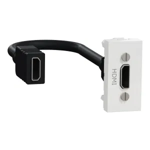 Schneider Electric UNICA MODULAR NU343018 Розетка HDMI, 1 модуль, белая (ШНАЙДЕР) Schneider Electric UNICA MODULAR NU343018 Розетка HDMI, 1 модуль, белая (ШНАЙДЕР)