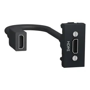 Schneider Electric NU343054 — розетка HDMI, 1 модуль, антрацит (ШНАЙДЕР) Schneider Electric NU343054 — розетка HDMI, 1 модуль, антрацит (ШНАЙДЕР)