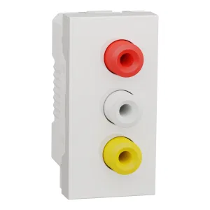 Schneider Electric NU343118, розетка 3 RCA, 2 модуля, белая (ШНАЙДЕР) Schneider Electric NU343118, розетка 3 RCA, 2 модуля, белая (ШНАЙДЕР)