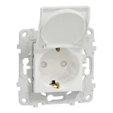 Schneider Electric NU503718TA розетка с заземлением, со шторками, с крышкой, 16 А, 250 В, белая