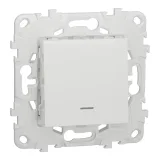 Schneider Electric NU520118N Выключатель одноклавишный с подсветкой Unica New, белый