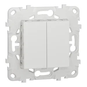 Schneider Electric Unica New NU521118 выключатель двухклавишный, белый (ШНАЙДЕР) Schneider Electric Unica New NU521118 выключатель двухклавишный, белый (ШНАЙДЕР)