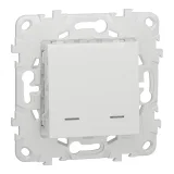 Schneider Electric NU521118N Выключатель двухклавишный с подсветкой, белый