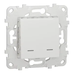 Schneider Electric NU521118N Выключатель двухклавишный с подсветкой, белый (ШНАЙДЕР) Schneider Electric NU521118N Выключатель двухклавишный с подсветкой, белый (ШНАЙДЕР)
