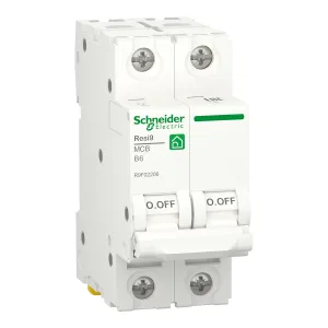 R9F02206 Автоматический выключатель Schneider Electric Resi9, 2 полюса, 6A, тип B, 6kA (ШНАЙДЕР) R9F02206 Автоматический выключатель Schneider Electric Resi9, 2 полюса, 6A, тип B, 6kA (ШНАЙДЕР)