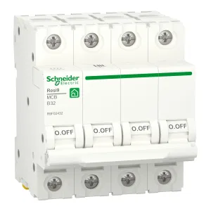 R9F02432 Автоматический выключатель Schneider Electric Resi9, 4 полюса, 32A, тип B, 6kA (ШНАЙДЕР) R9F02432 Автоматический выключатель Schneider Electric Resi9, 4 полюса, 32A, тип B, 6kA (ШНАЙДЕР)