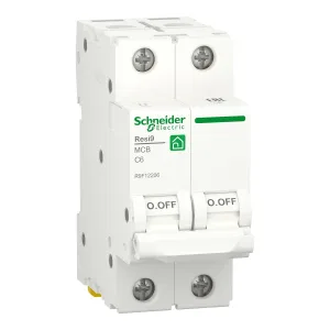 R9F12206 Автоматический выключатель Schneider Electric Resi9, 2 полюса, 6A, тип C, 6kA (ШНАЙДЕР) R9F12206 Автоматический выключатель Schneider Electric Resi9, 2 полюса, 6A, тип C, 6kA (ШНАЙДЕР)