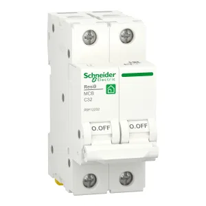 R9F12232 Автоматический выключатель Schneider Electric Resi9, 2 полюса, 32A, тип C, 6kA (ШНАЙДЕР) R9F12232 Автоматический выключатель Schneider Electric Resi9, 2 полюса, 32A, тип C, 6kA (ШНАЙДЕР)