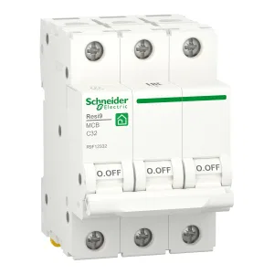R9F12332 Автоматический выключатель Schneider Electric Resi9, 3 полюса, 32A, тип C, 6kA (ШНАЙДЕР) R9F12332 Автоматический выключатель Schneider Electric Resi9, 3 полюса, 32A, тип C, 6kA (ШНАЙДЕР)