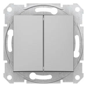 Schneider Electric SDN0300160 Выключатель двухклавишный Sedna, алюминий (ШНАЙДЕР) Schneider Electric SDN0300160 Выключатель двухклавишный Sedna, алюминий (ШНАЙДЕР)