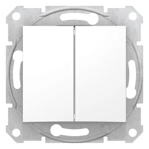 Schneider Electric SDN0600121 выключатель 2-клавишный проходной, белый, Sedna (ШНАЙДЕР) Schneider Electric SDN0600121 выключатель 2-клавишный проходной, белый, Sedna (ШНАЙДЕР)