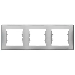 Schneider Electric Sedna SDN5800560 рамка на 3 поста, горизонтальная, алюминий (ШНАЙДЕР) Schneider Electric Sedna SDN5800560 рамка на 3 поста, горизонтальная, алюминий (ШНАЙДЕР)