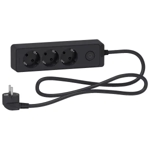 Schneider Electric Unica Extend ST9431B - удлинитель 3 розетки 1.5 м, черный (ШНАЙДЕР) Schneider Electric Unica Extend ST9431B - удлинитель 3 розетки 1.5 м, черный (ШНАЙДЕР)