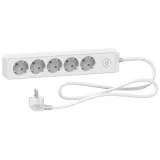 ST9451W SE UNICA EXTEND удлинитель 5 розеток 2К+З, кабель 1,5м, БЕЛЫЙ