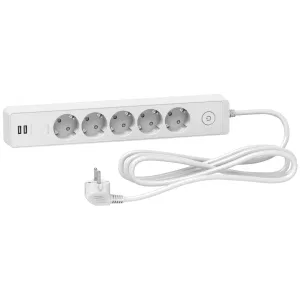 Schneider Electric UNICA EXTEND ST945U3W удлинитель 5 розеток, 3 м, белый (ШНАЙДЕР) Schneider Electric UNICA EXTEND ST945U3W удлинитель 5 розеток, 3 м, белый (ШНАЙДЕР)
